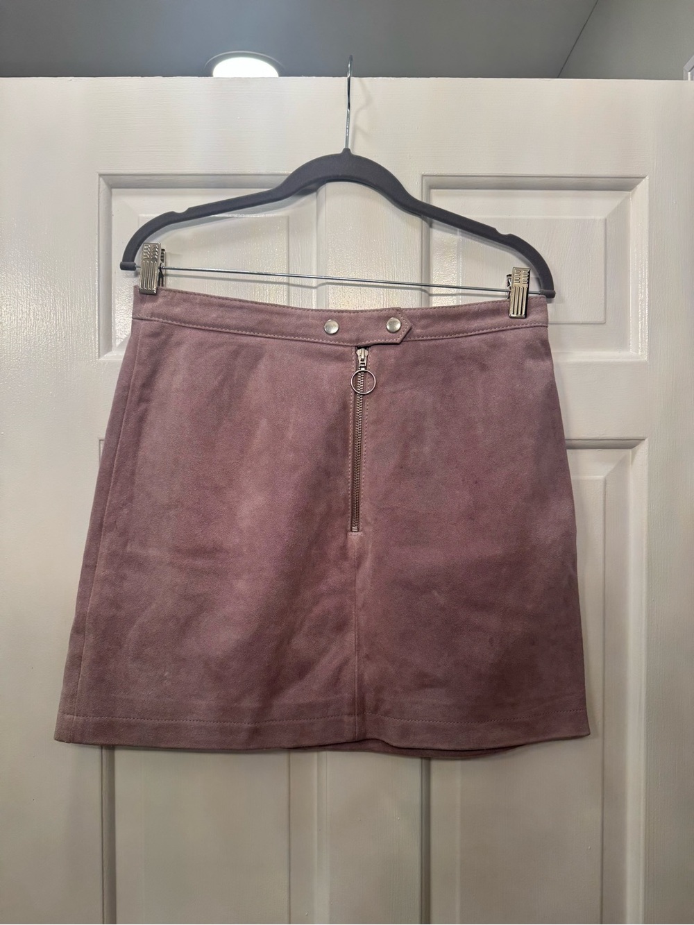 Topshop Suede A-Line Mini Skirt